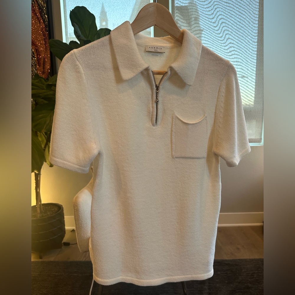 Sandro Paris Men’s Zip Sweater Polo